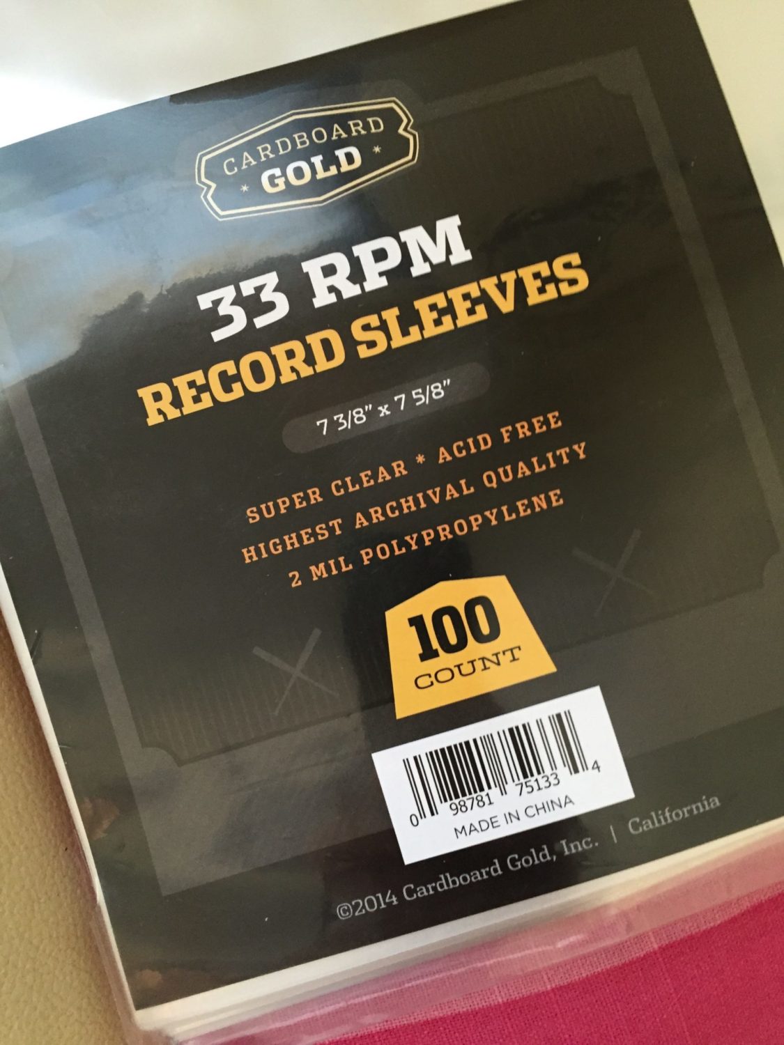 Polypropylene record sleeves