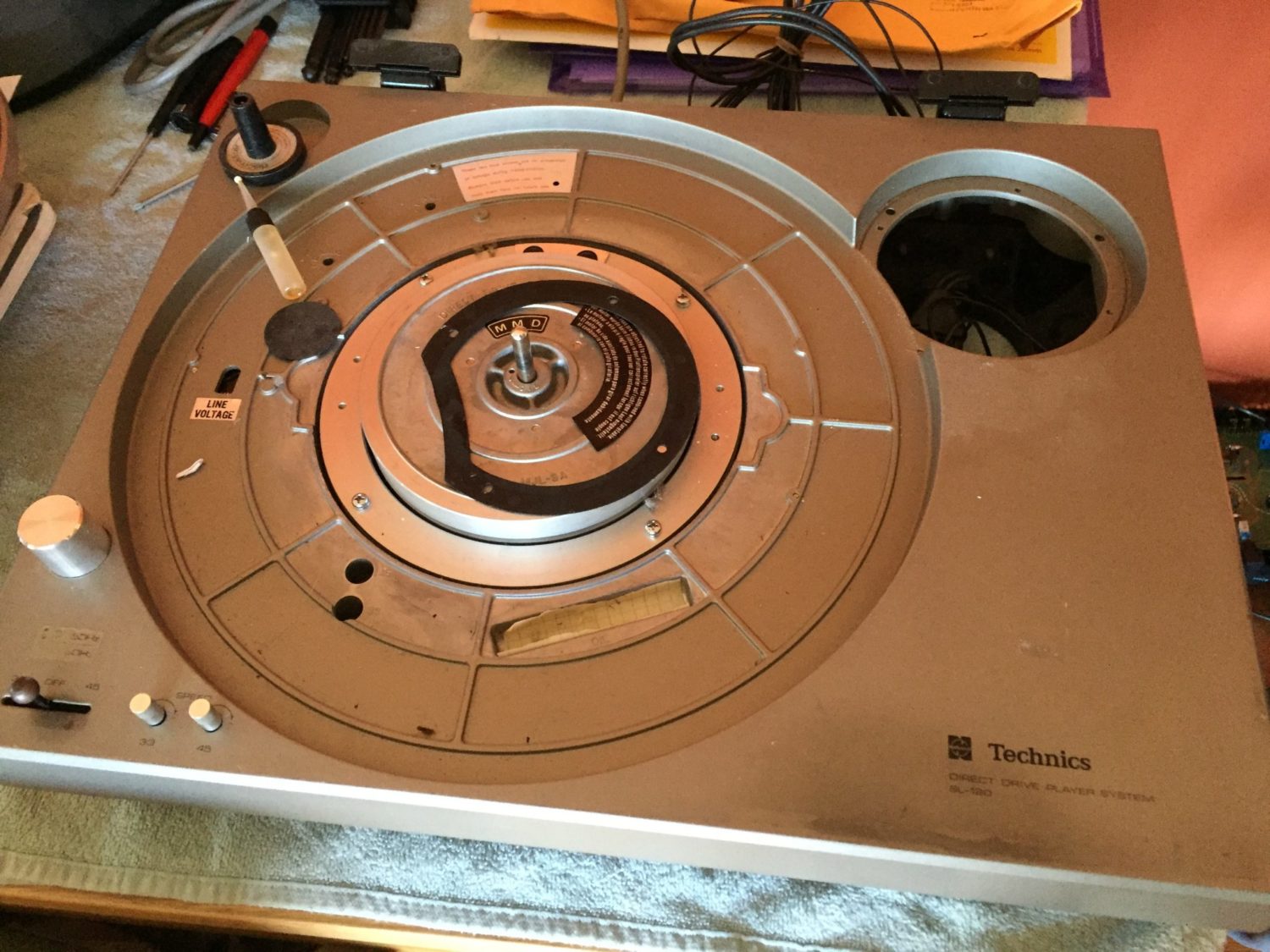 Technics SL-120 / SME 3009 Turntable Restoration 8 Technics SL-120