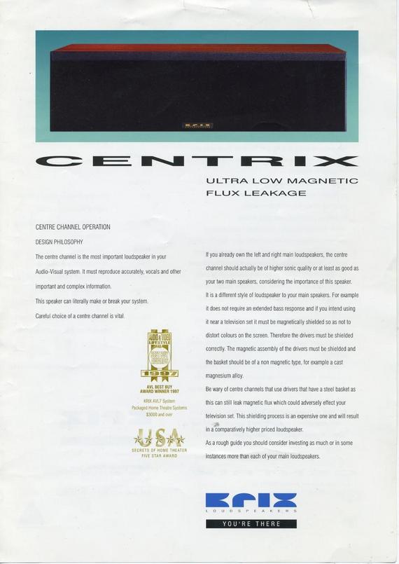 Krix Centrix Premium Centre Speaker For Sale! 7 clients-isolditco-photo_sets-9781-KRIX_centrix_c_1_of_2