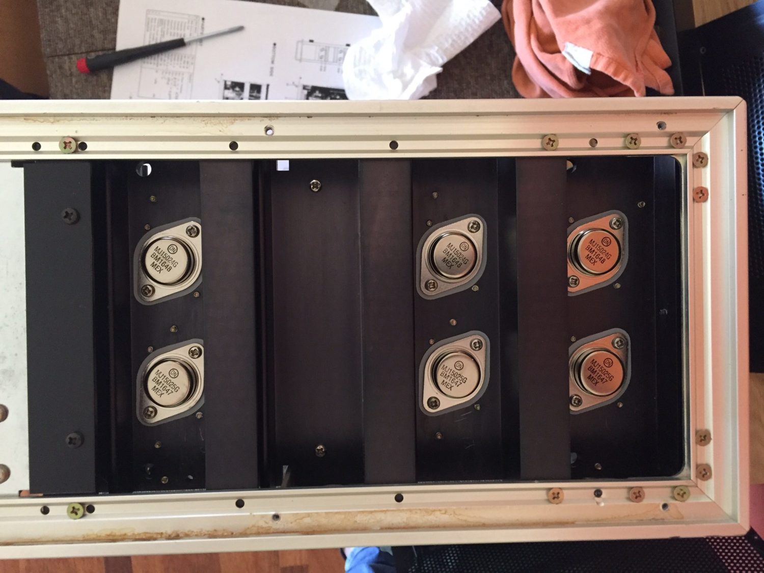 Accuphase M-60 Power Amplifiers Restoration 43 img 5999