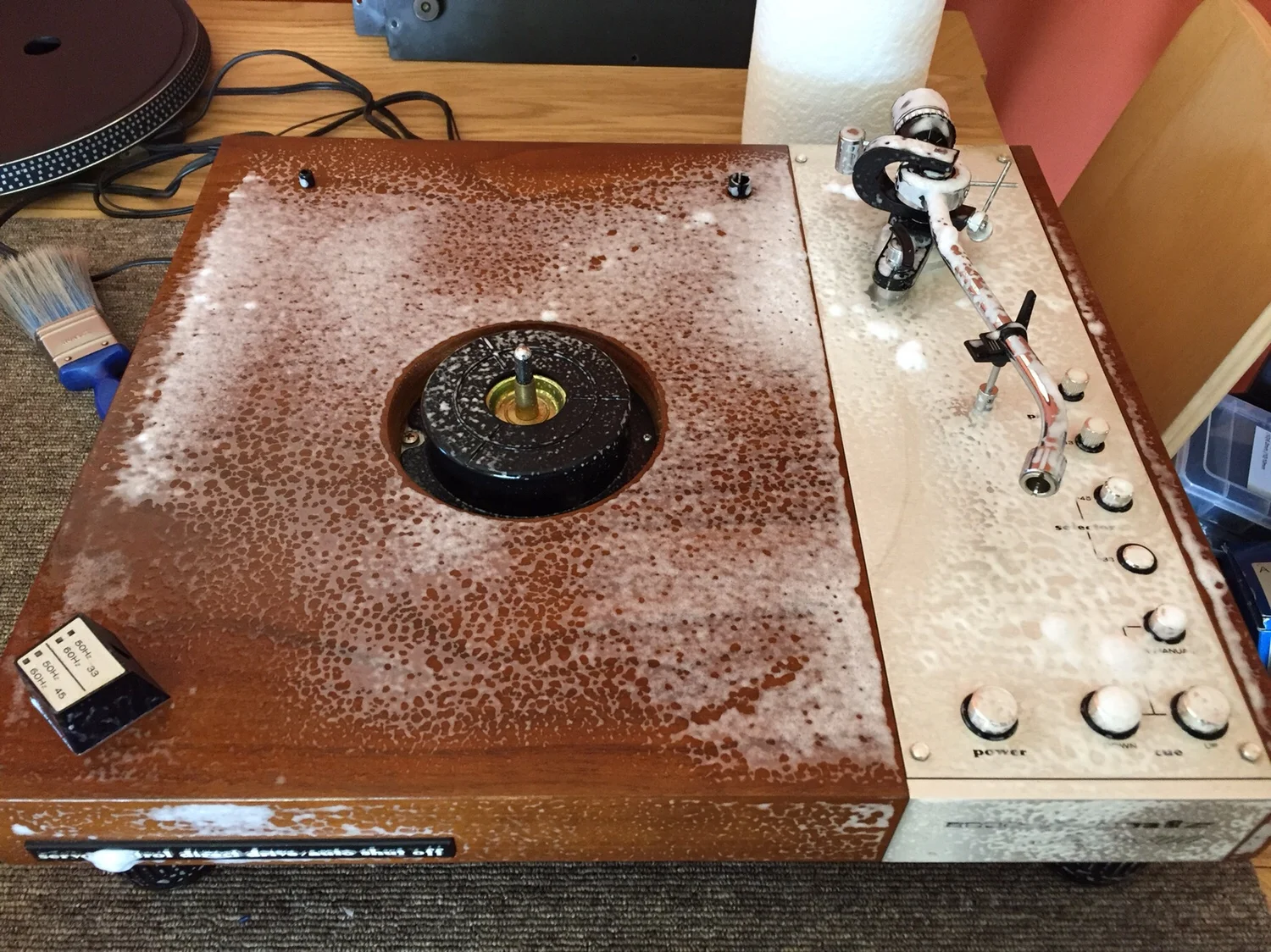 昭和レトロMARANTZマランツのCRS-6300メンテナンス済み美品ビンテージ Vintage Marantz 6300 Turntable With Original Dust Cover