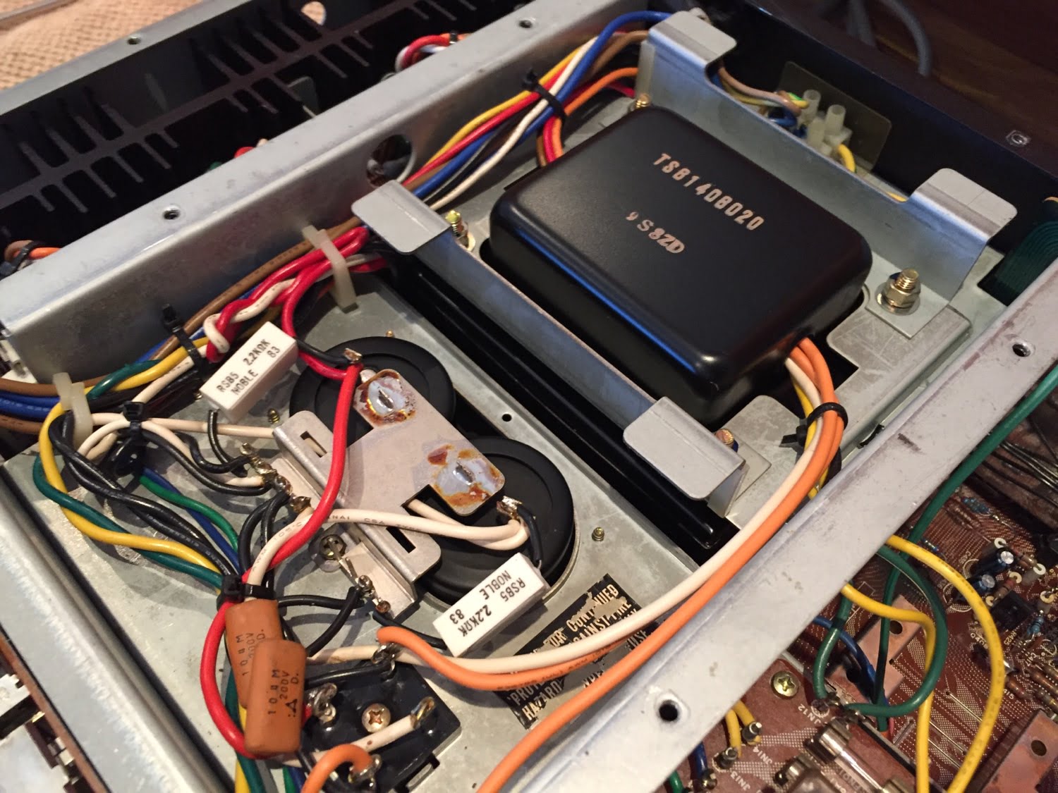 Marantz 1152DC Integrated Amplifier Repair & Restoration 14 img 5587