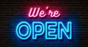 Open sign