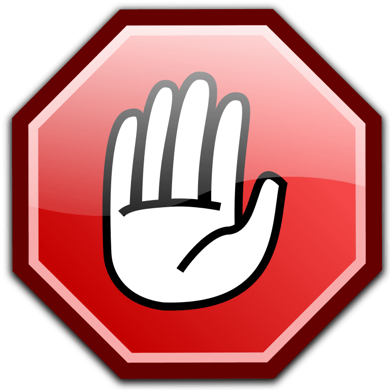 Should I spray contact cleaner into my equipment? 48 Shiny stop hand.svg