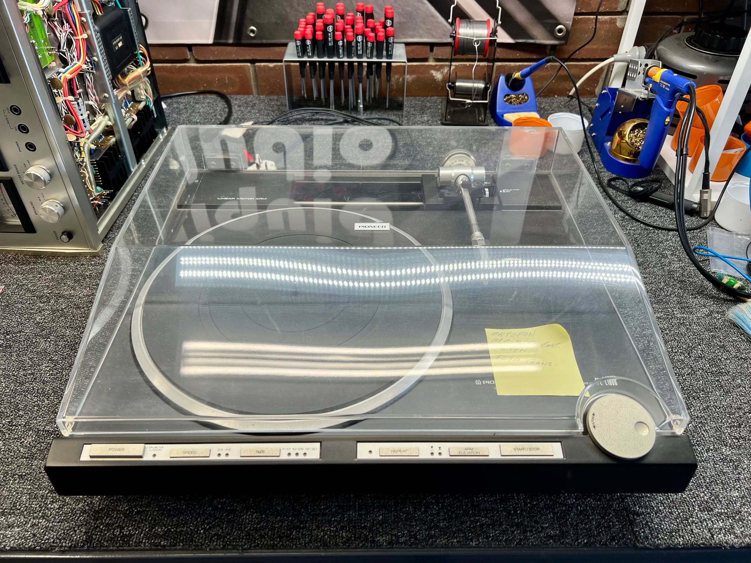 Beautiful Pioneer PL-L1000 Linear Tracking Turntable Repair & Review 3 Pioneer PL-L1000