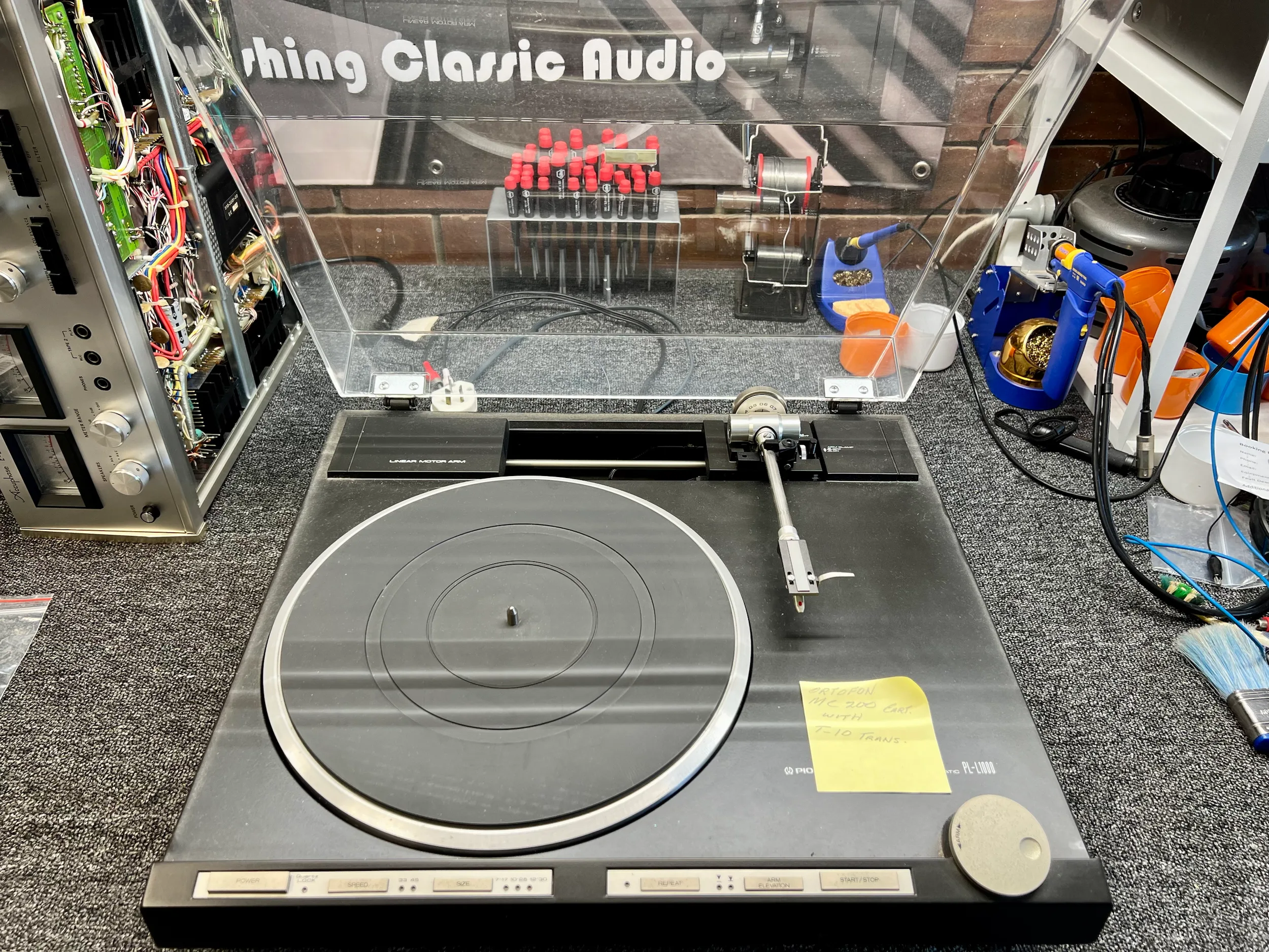 Beautiful Pioneer PL-L1000 Linear Tracking Turntable Repair & Review 4 Pioneer PL-L1000