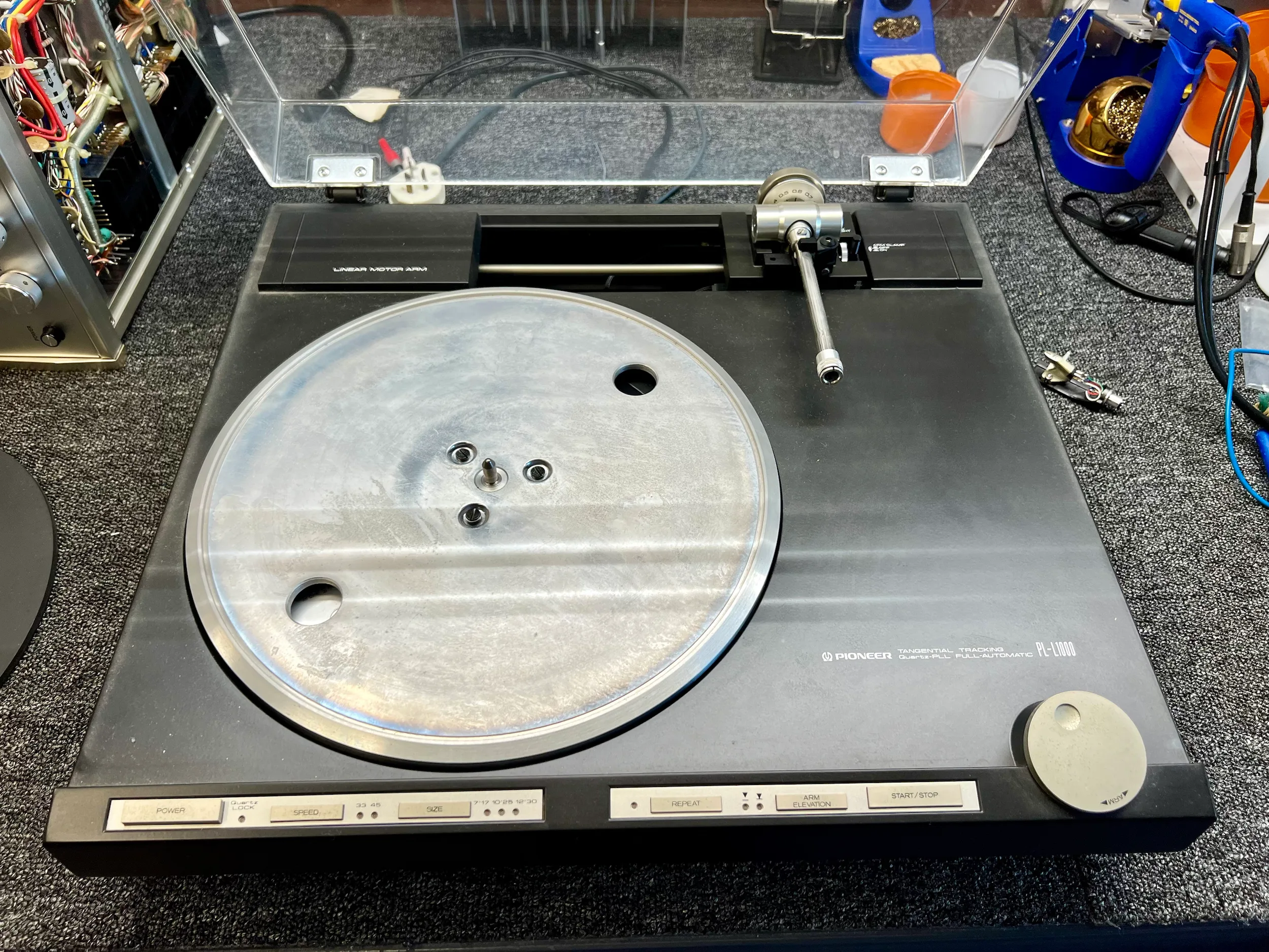 Beautiful Pioneer PL-L1000 Linear Tracking Turntable Repair & Review 6 Pioneer PL-L1000