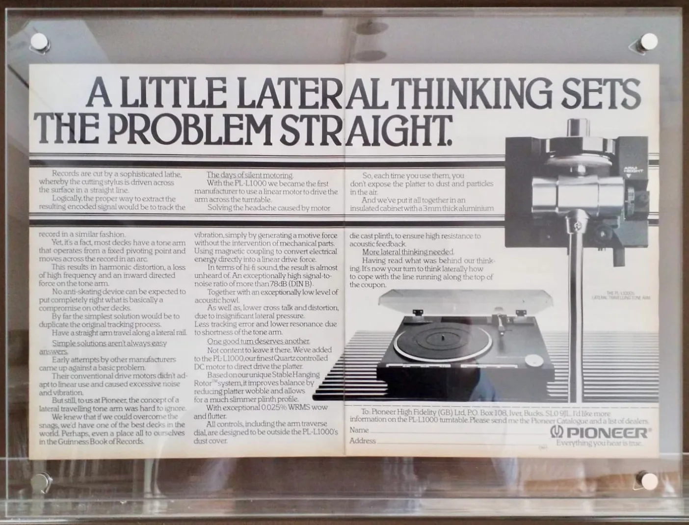 Beautiful Pioneer PL-L1000 Linear Tracking Turntable Repair & Review 5 Pioneer PL-L1000